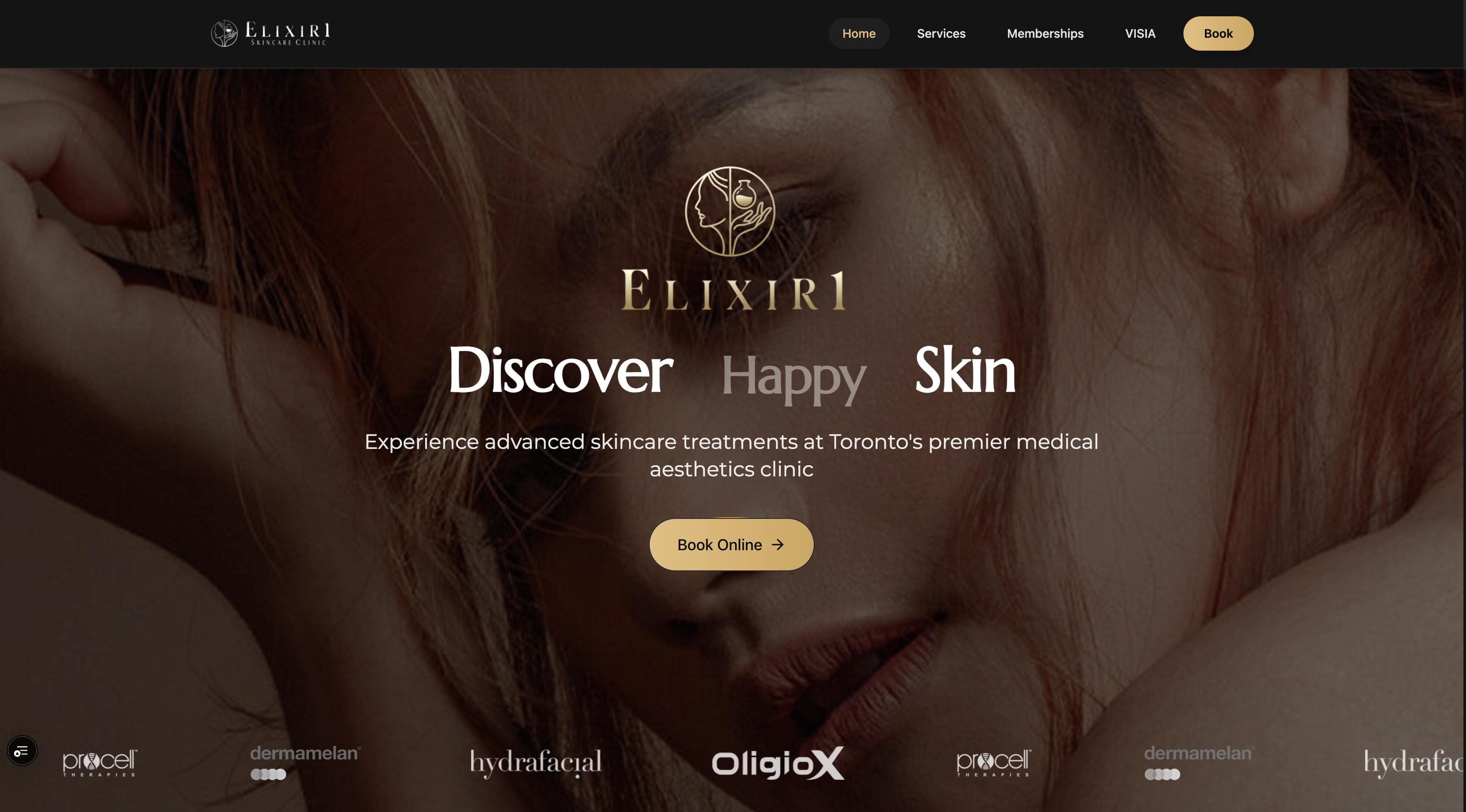 Elixir1 Skincare Clinic website preview